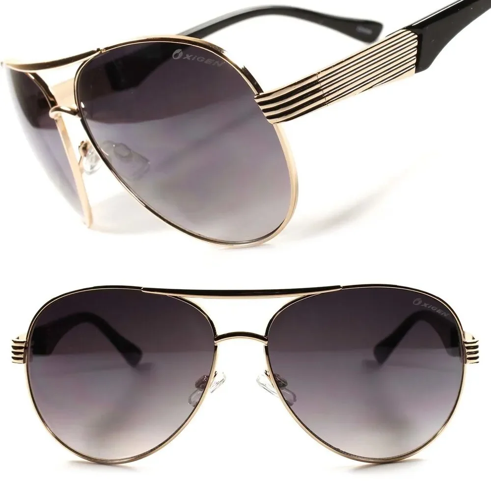 Trendy Vintage Retro Cool Mens Womens Air Force Style Gold Frame Sunglasses D65